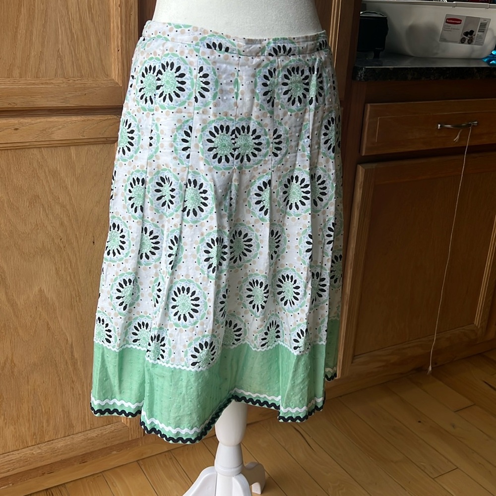 Vibrant Floral/Medallion Tiered Skirt by Ann Taylor LOFT